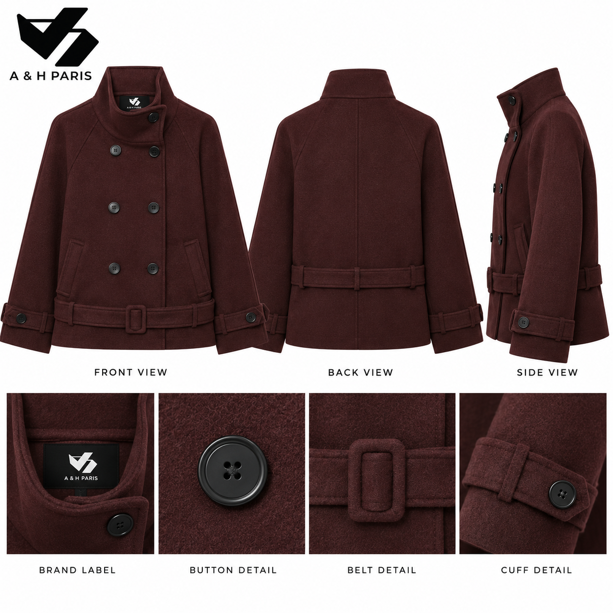 Double-Breasted Belted Coat