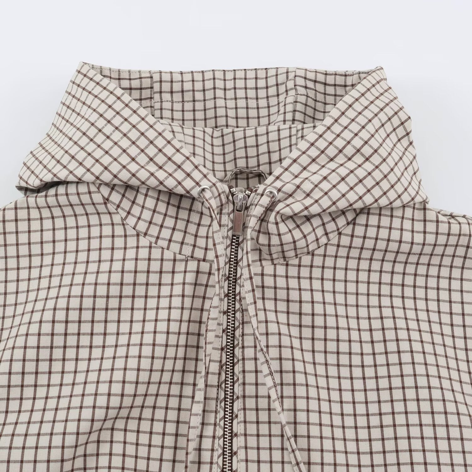 Plaid Hooded Jacket