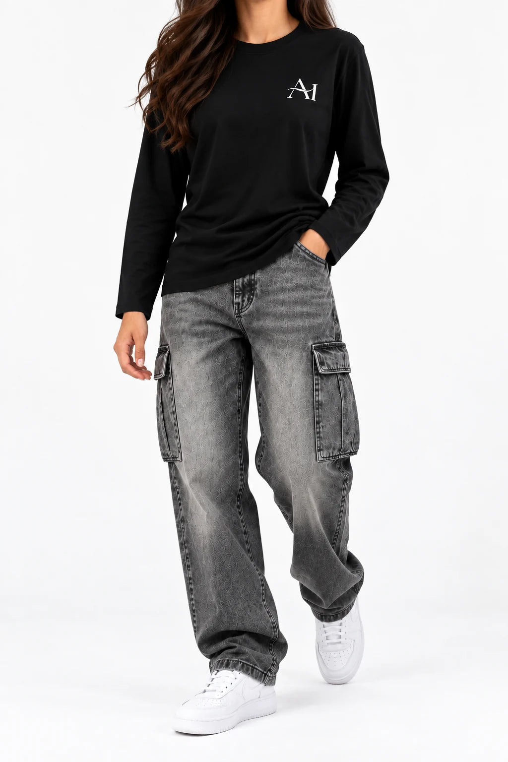 Black Essential Long Sleeve Tee