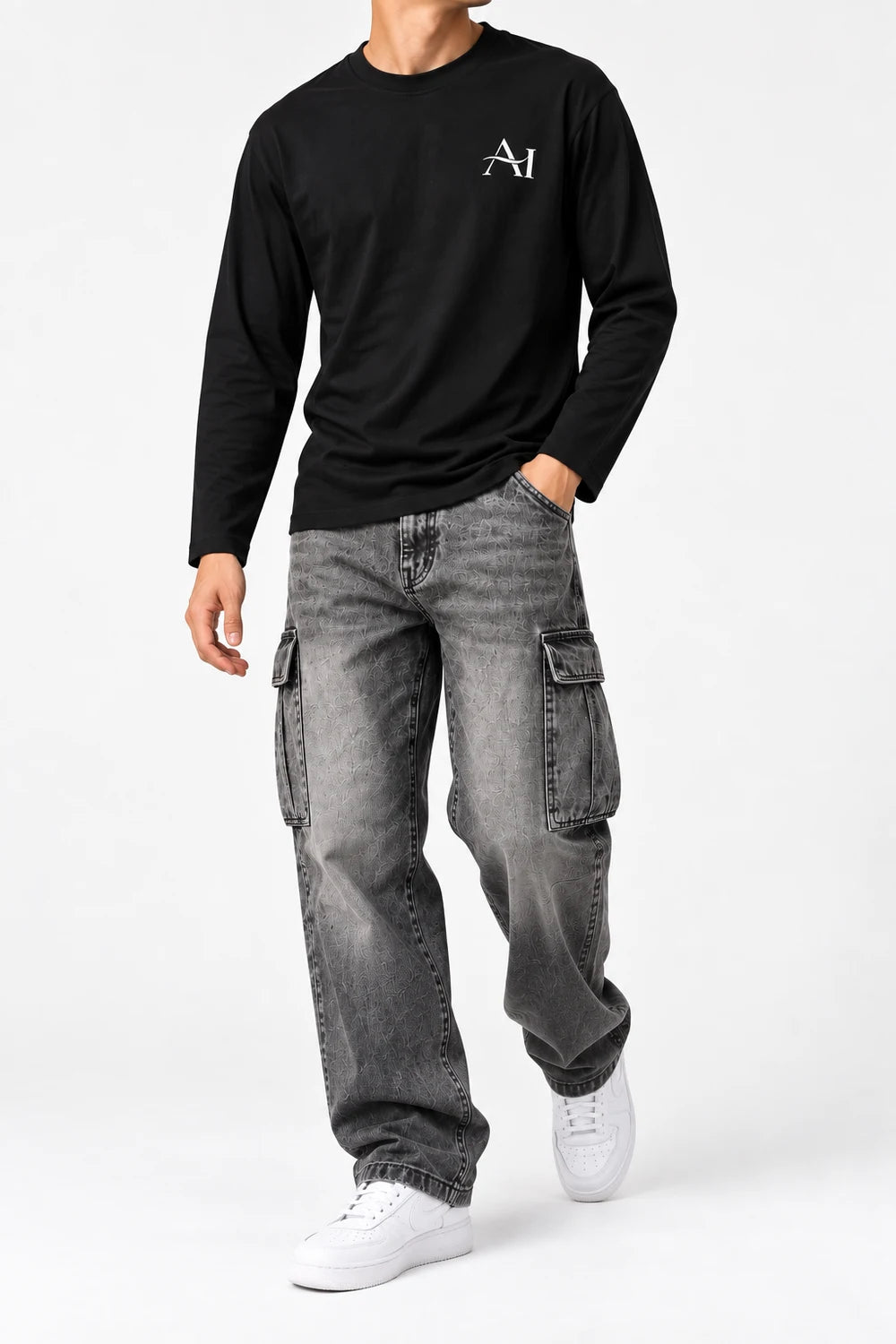 Black Essential Long Sleeve Tee
