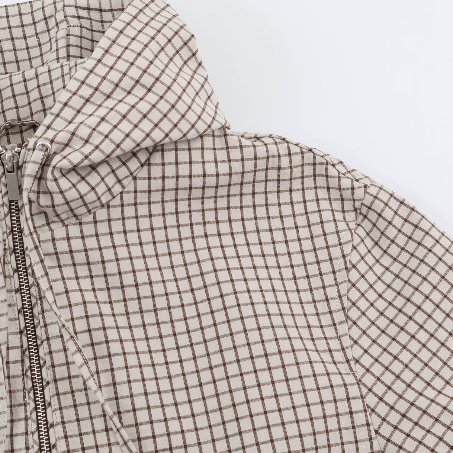 Plaid Hooded Jacket
