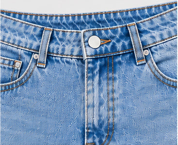 Denim Jorts – High-Waisted Long Bermuda Jeans