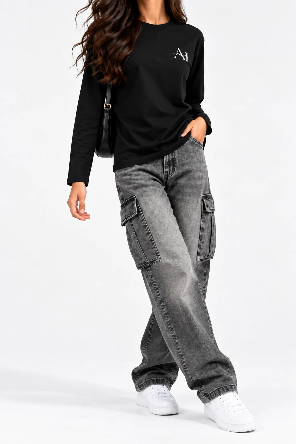 Black Essential Long Sleeve Tee