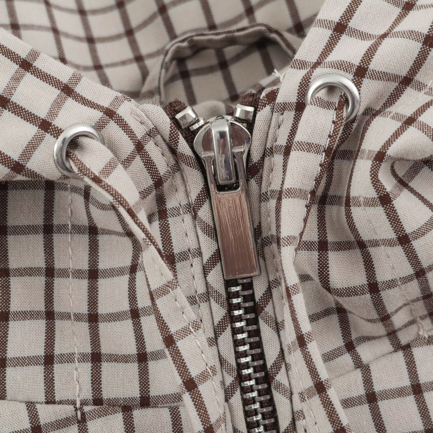 Plaid Hooded Jacket