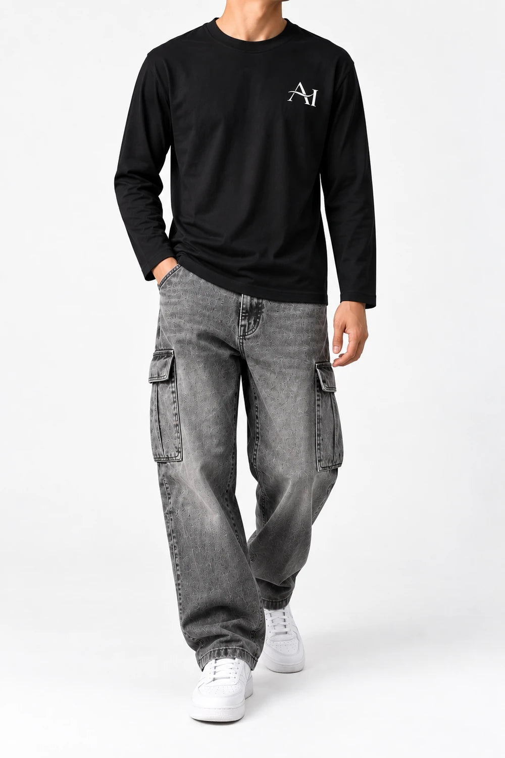 Black Essential Long Sleeve Tee
