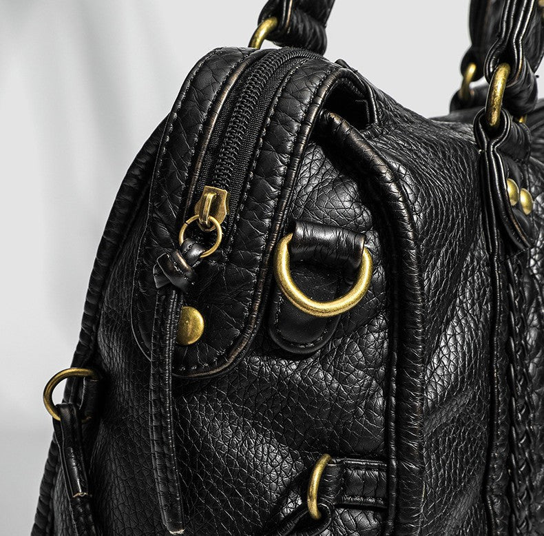 Black Leather Handbag