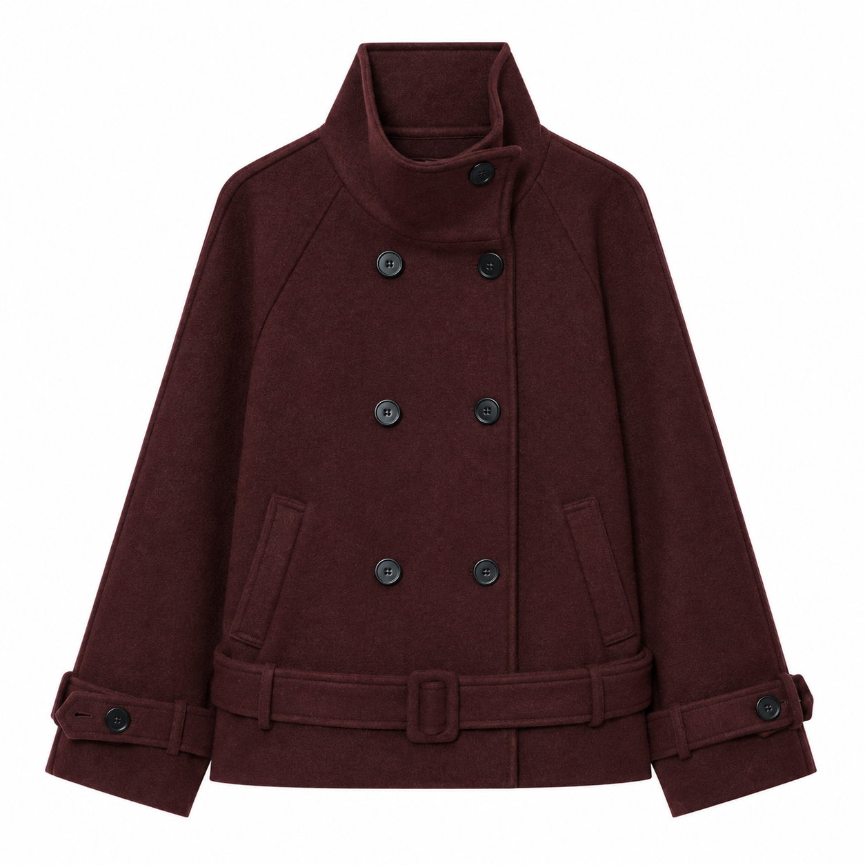 Double-Breasted Belted Coat