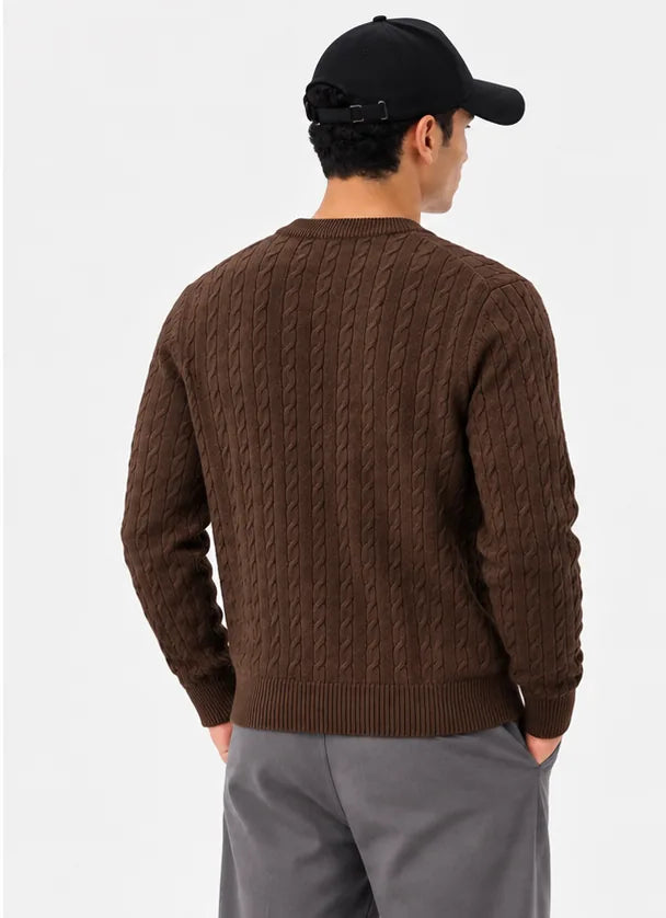 Cable Knit Button Cardigan