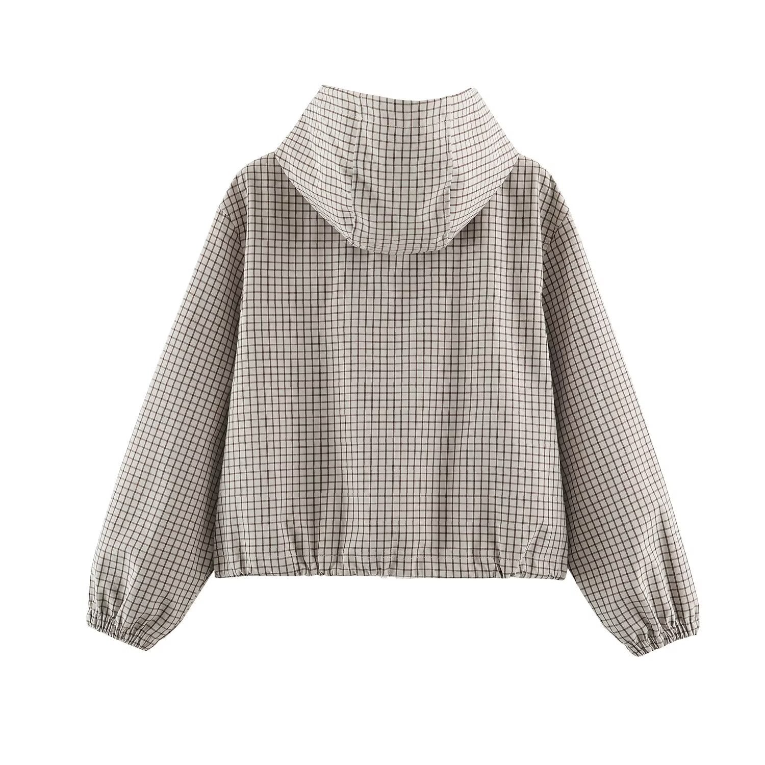Plaid Hooded Jacket