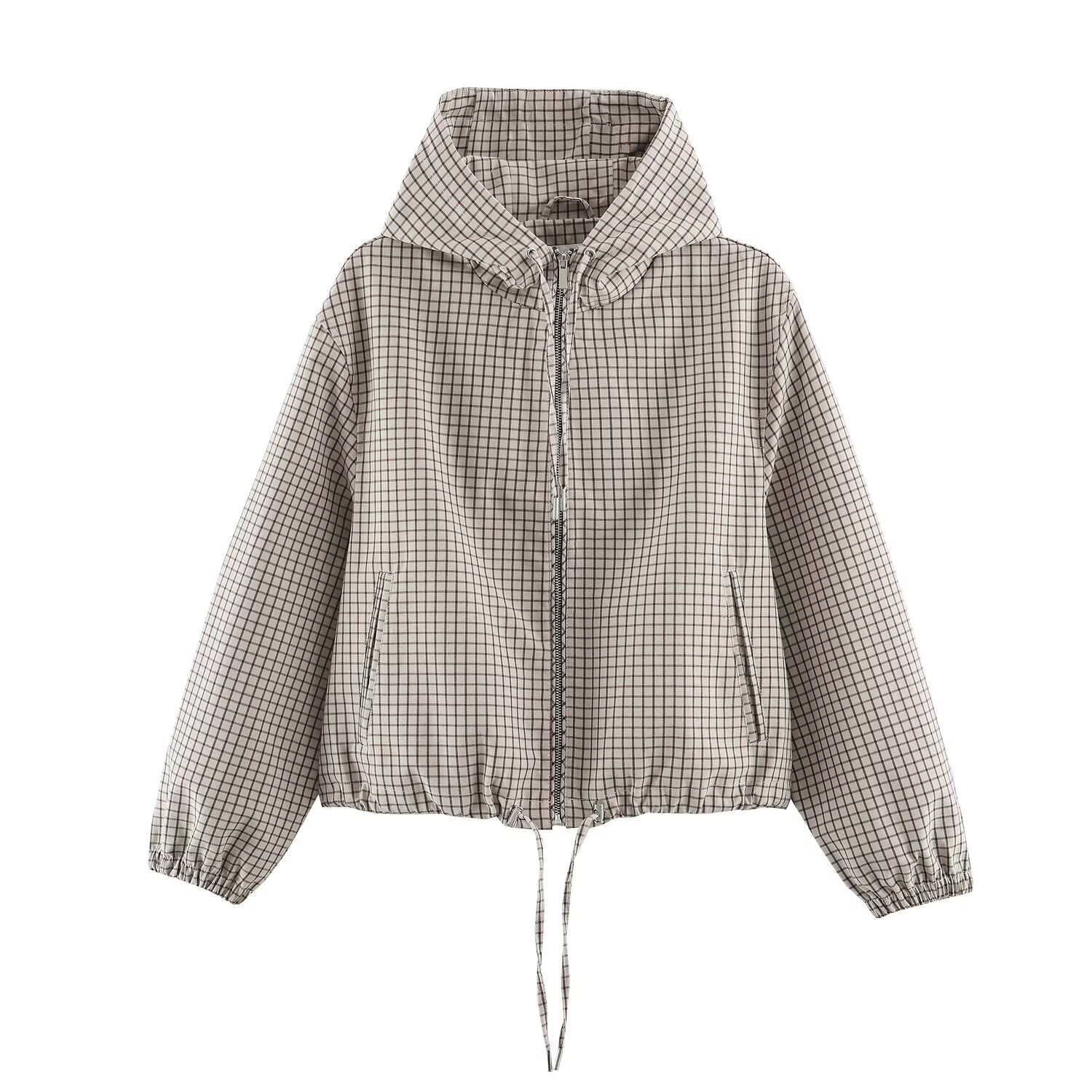 Plaid Hooded Jacket