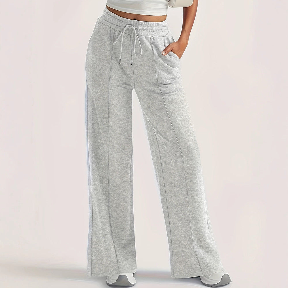 Ladies' wide leg pants, high waisted loose fit slimming pants