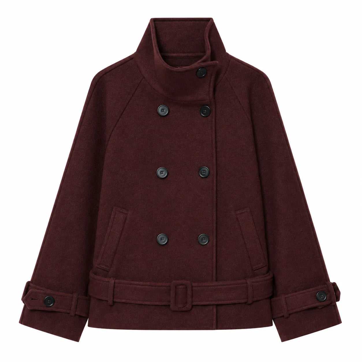 Double Breasted Belted Coat