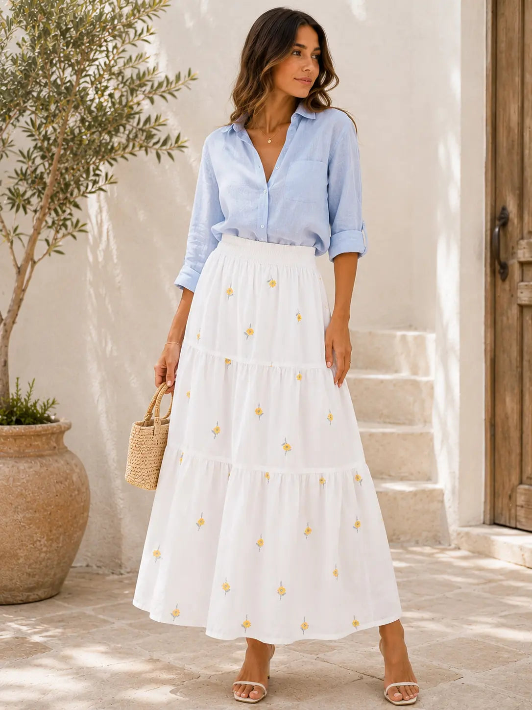 Daisy Bloom Maxi Skirt