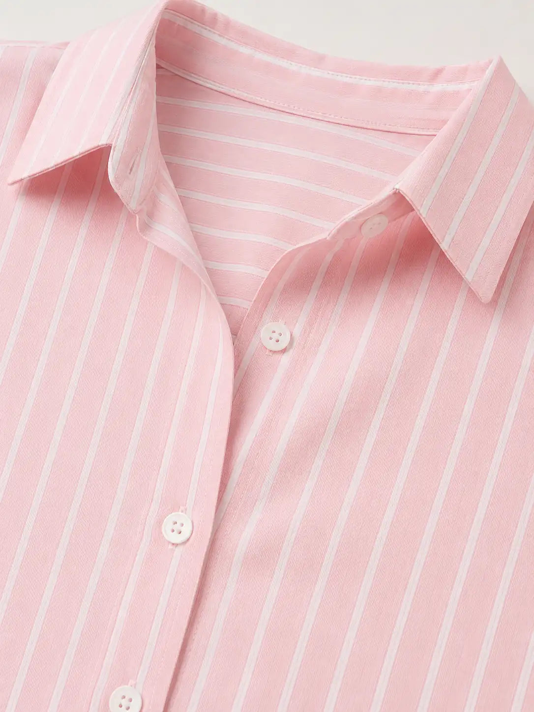 Pink Striped Oversized Shirt