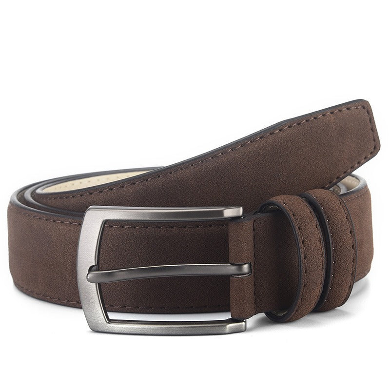 Men's suede leather belt