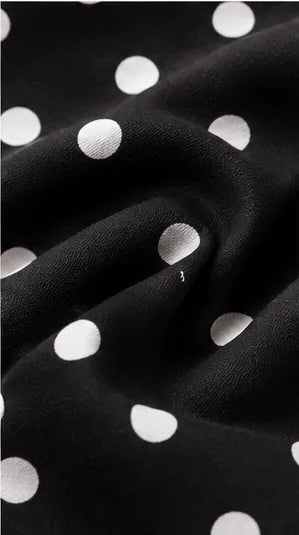 Polka Dot Maxi Skirt Black & White