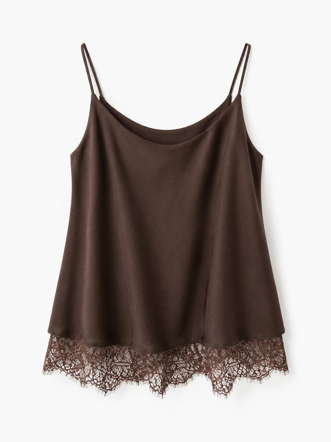 Mocha Brown Lace Cami Top