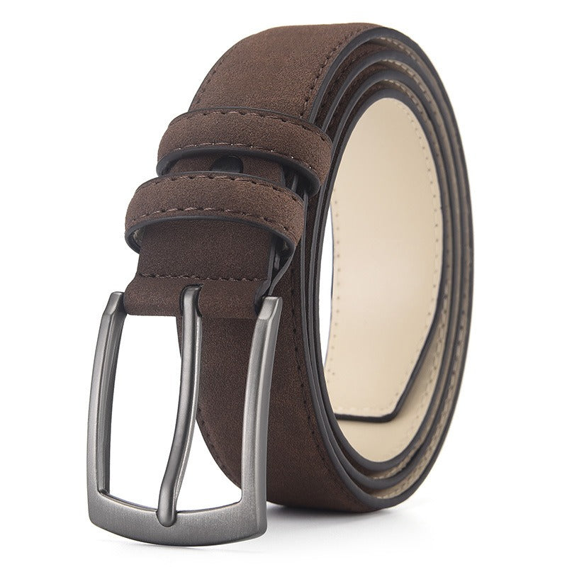 Men's suede leather belt