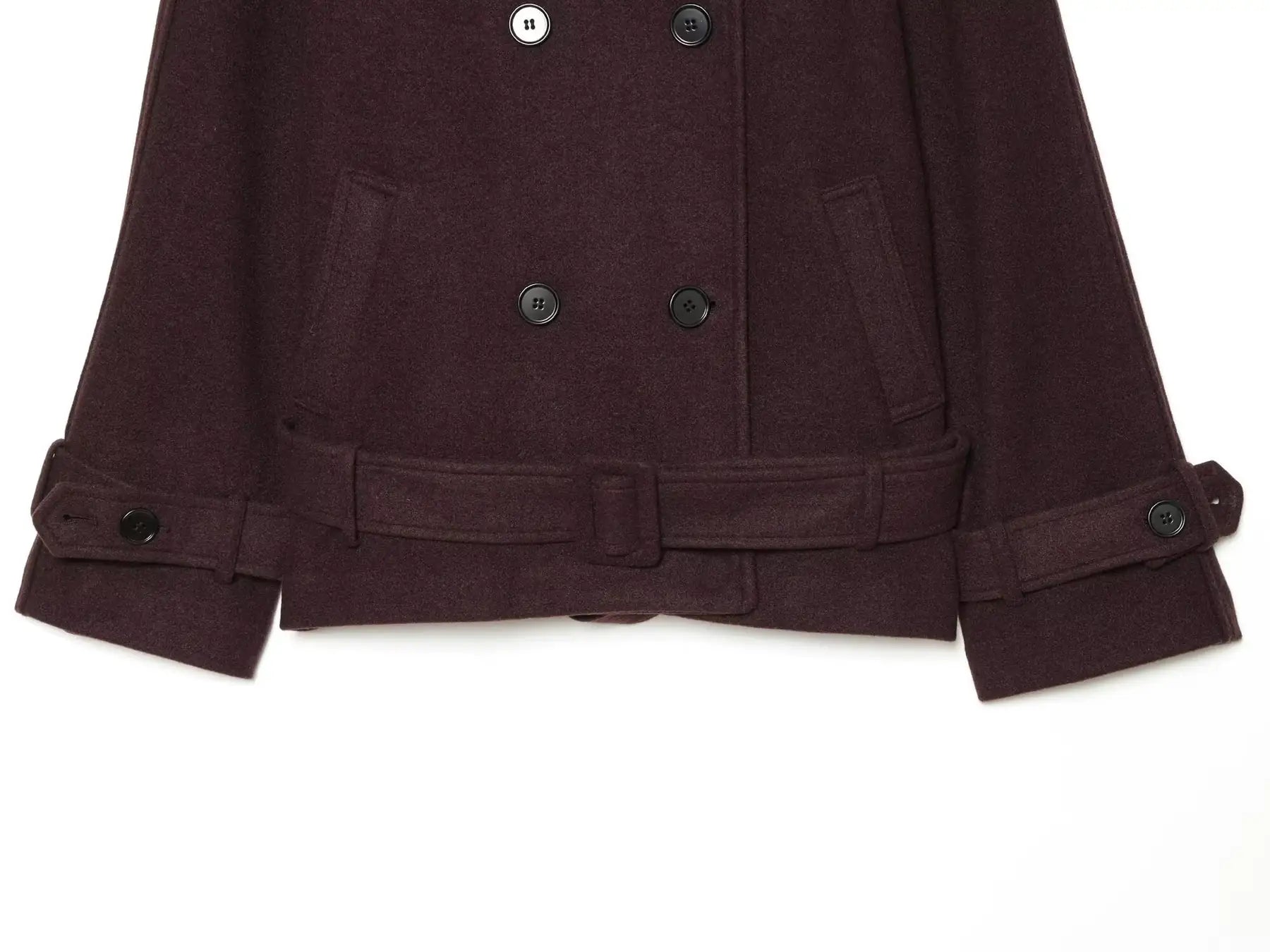 Double Breasted Belted Coat