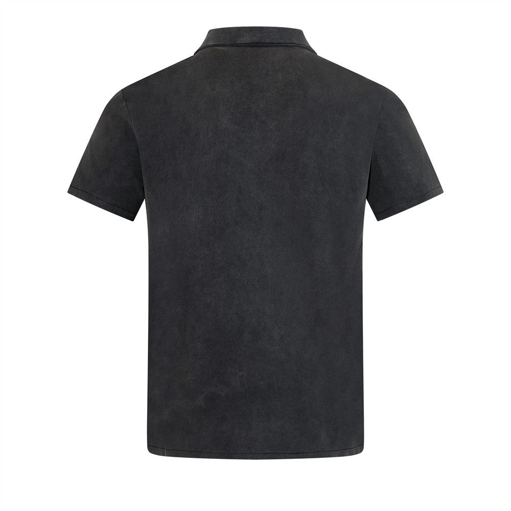 Acid Wash Polo Shirt