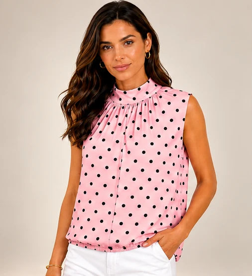 Pink Polka Dot Sleeveless