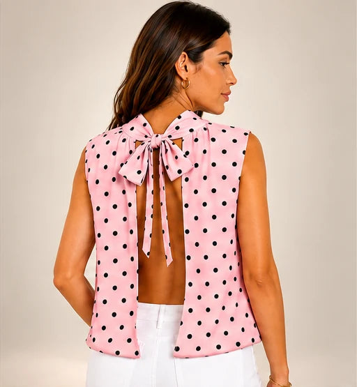 Pink Polka Dot Sleeveless