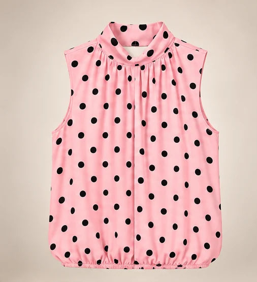 Pink Polka Dot Sleeveless