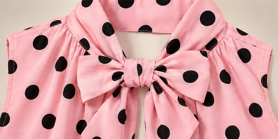 Pink Polka Dot Sleeveless