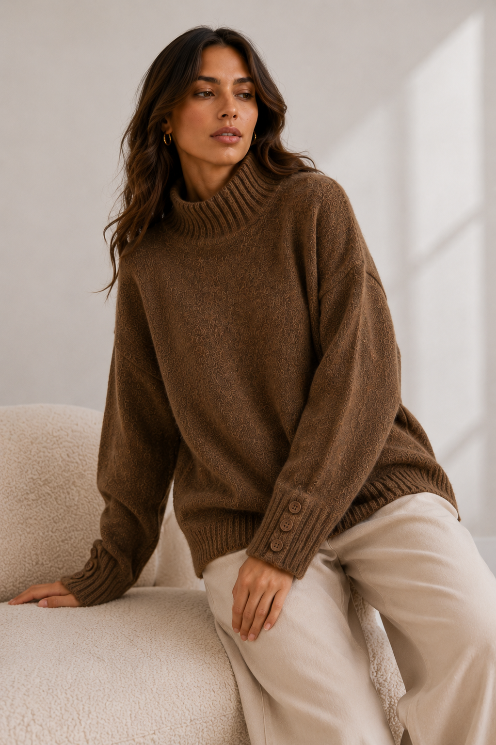 Brown Knit Sweater