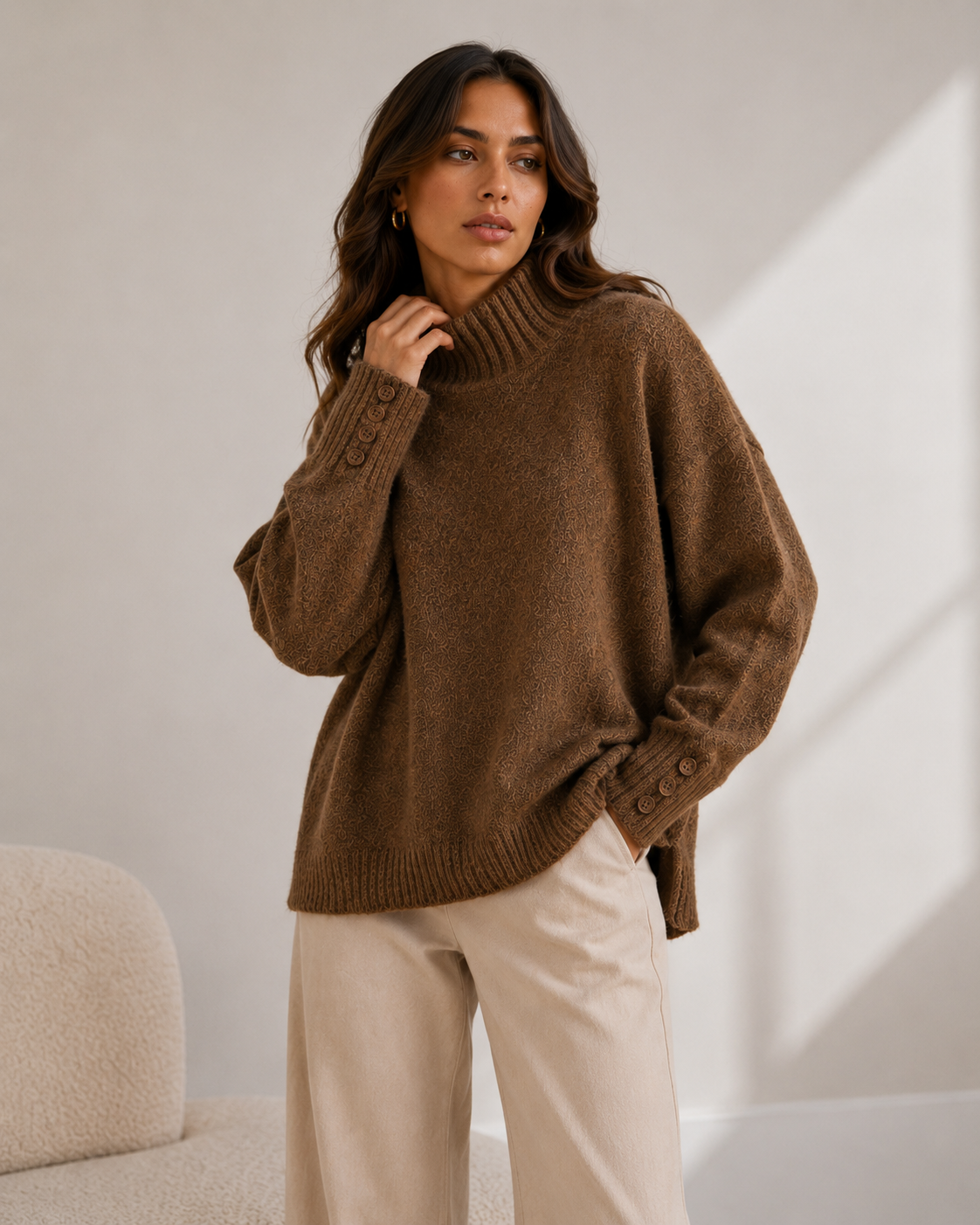 Brown Knit Sweater
