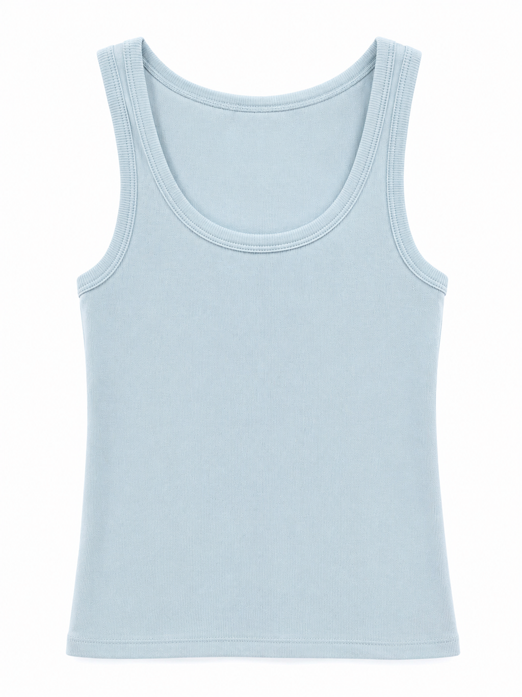 Women's Soft Ribbed Cotton Tank Top – Sky Blue