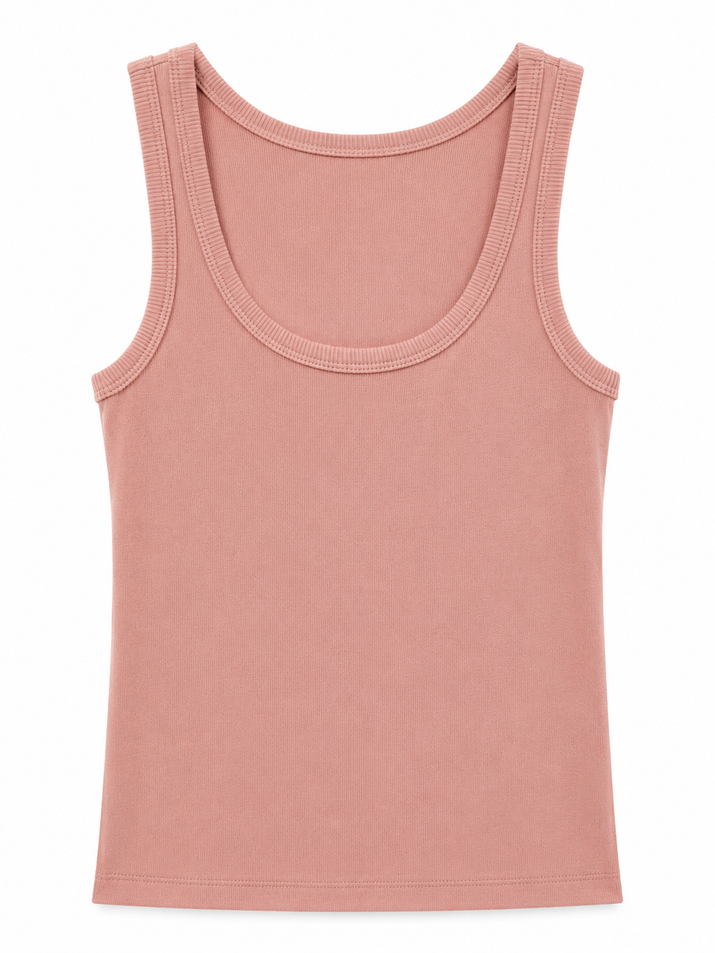 Women's Soft Ribbed Cotton Tank Top – Dusty Pink
