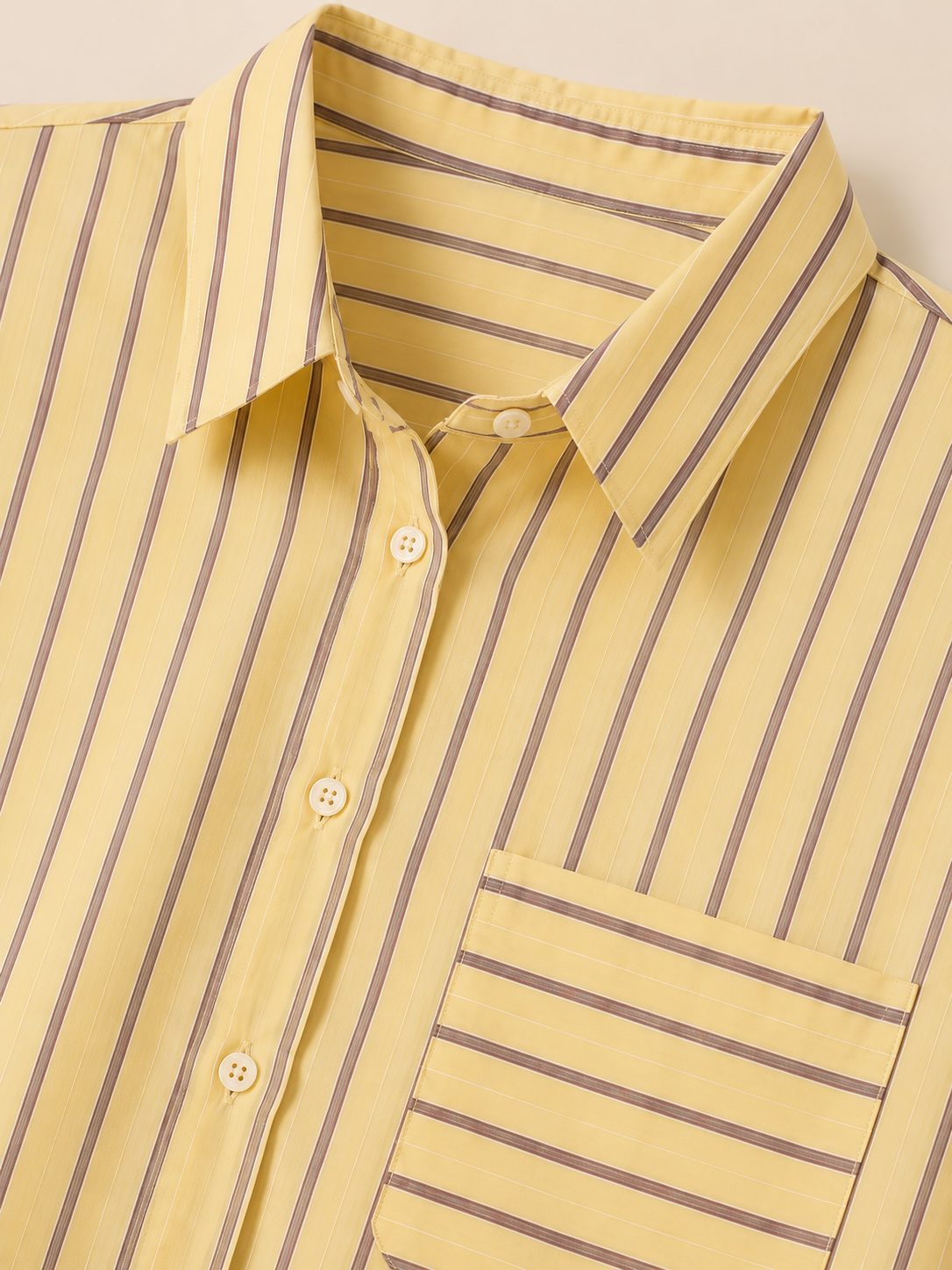 Chemise oversize en coton rayée – Jaune