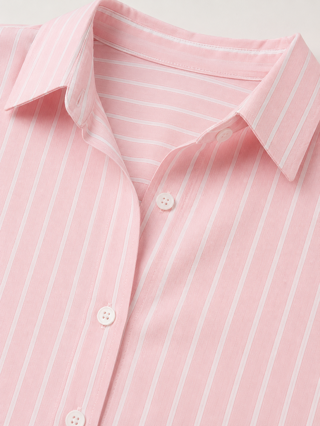 Chemise oversize rayée rose