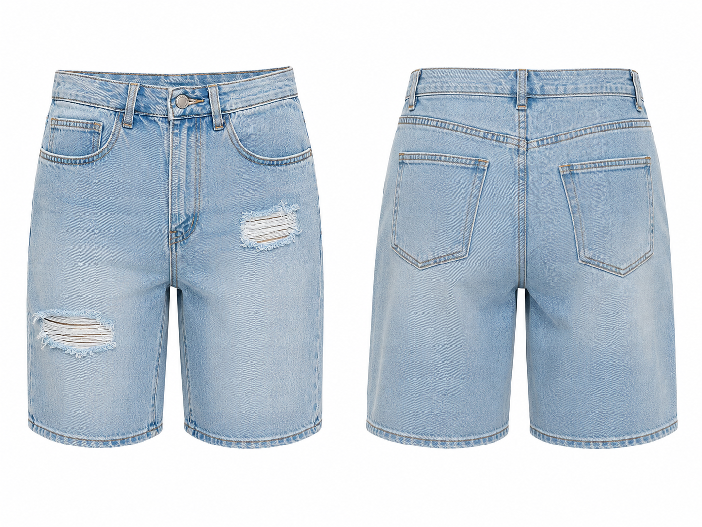 Shorts en jean déchiré