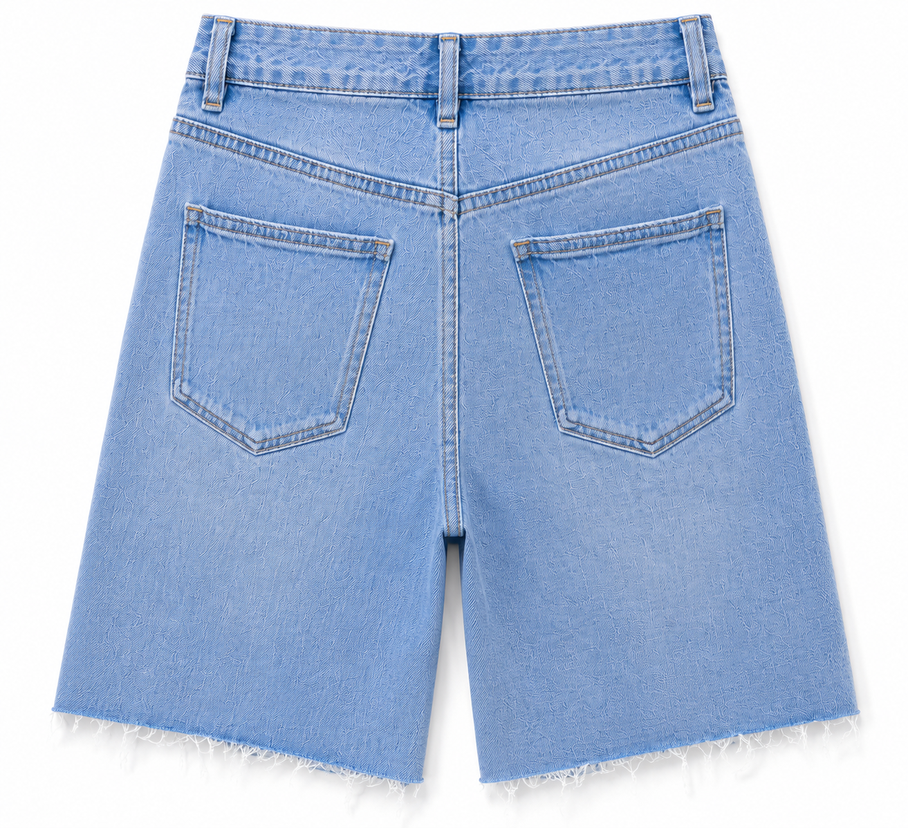 Short en jean taille haute déchiré