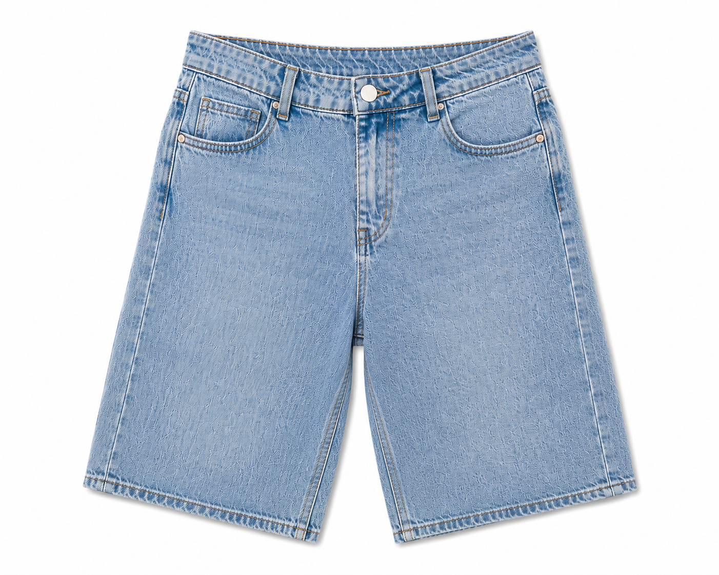 Short en jean bermuda classique taille haute