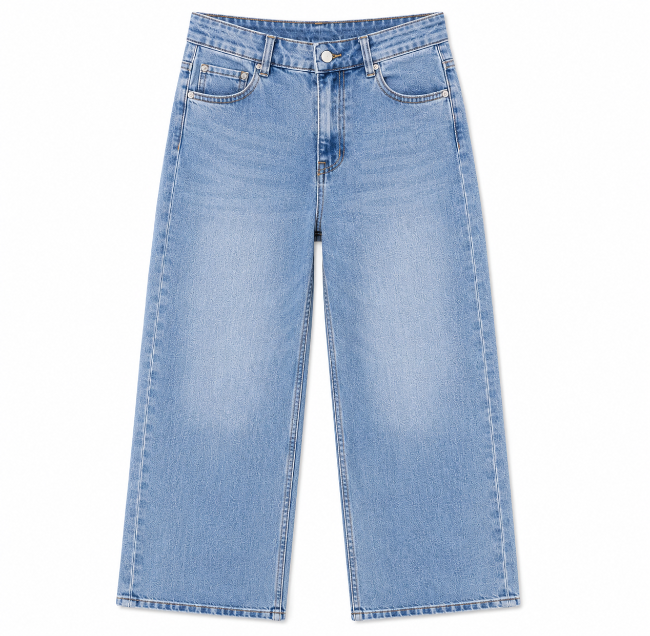 High-Waisted Wide-Leg Classic Jeans