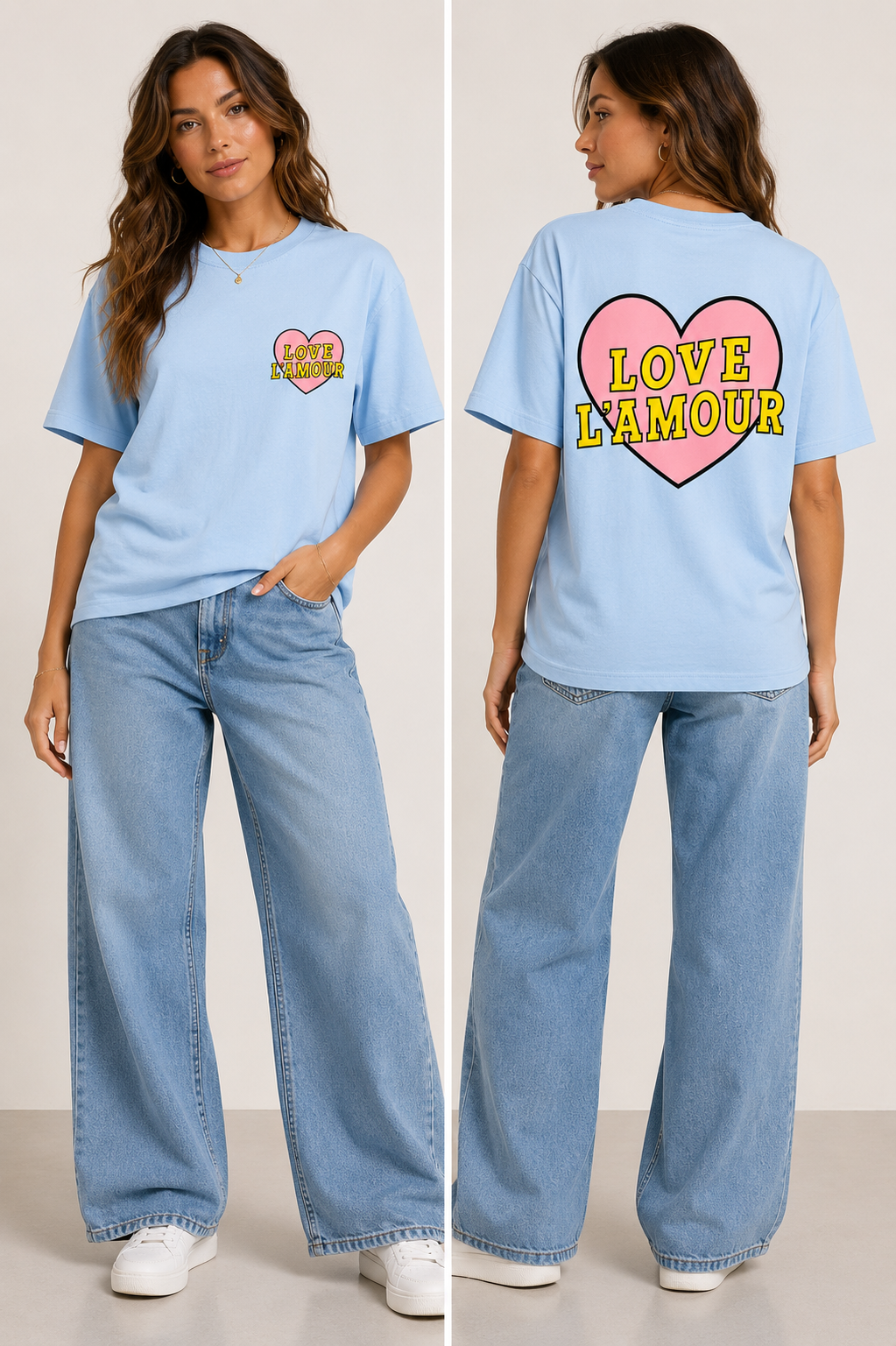 LOVE L'AMOUR Oversized T-Shirt mit Grafik