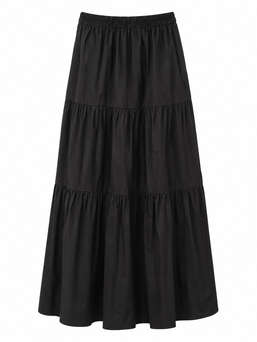 Jupe longue noire étagée