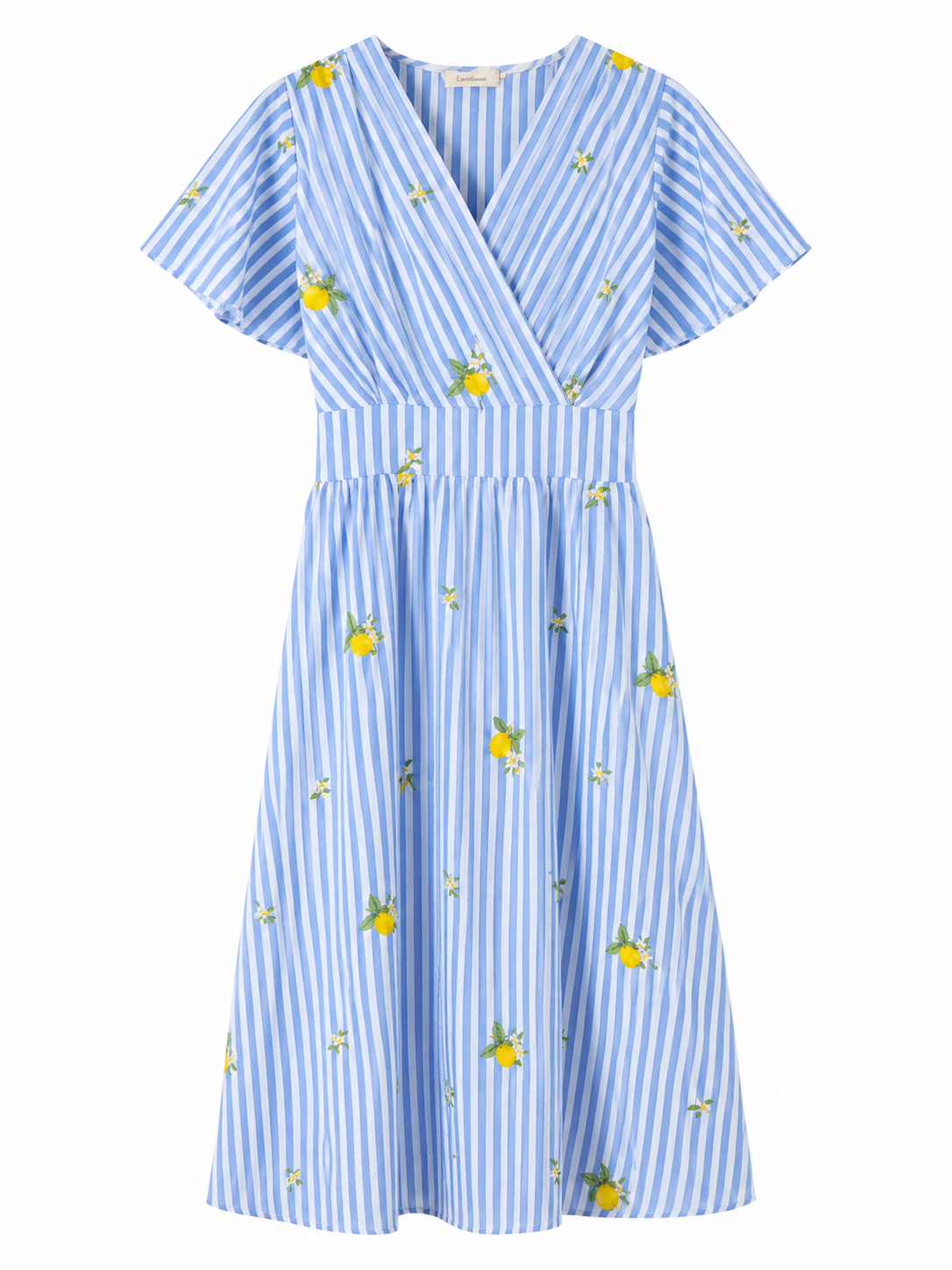 Zitronenbrise Midi-Kleid