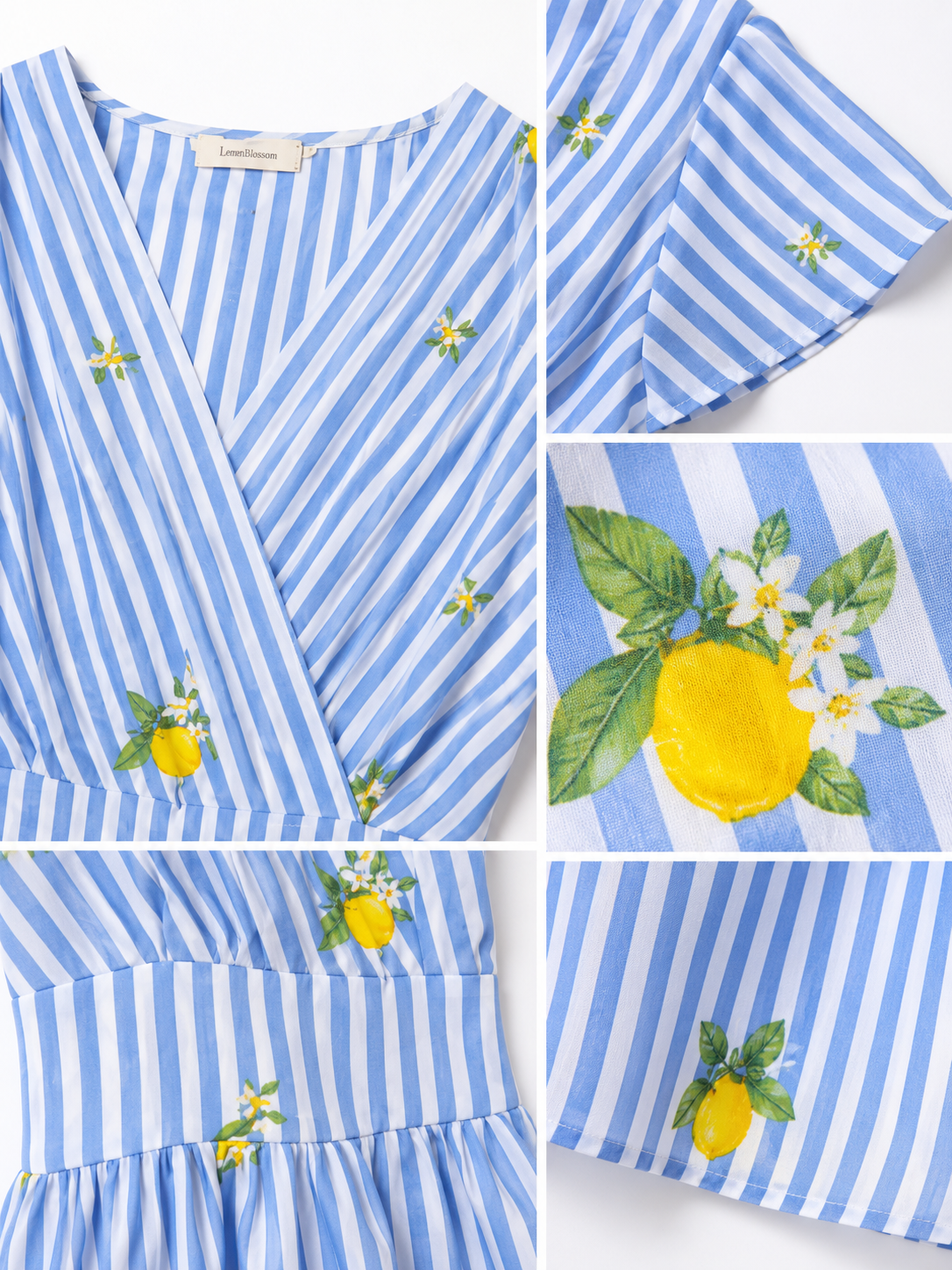 Zitronenbrise Midi-Kleid