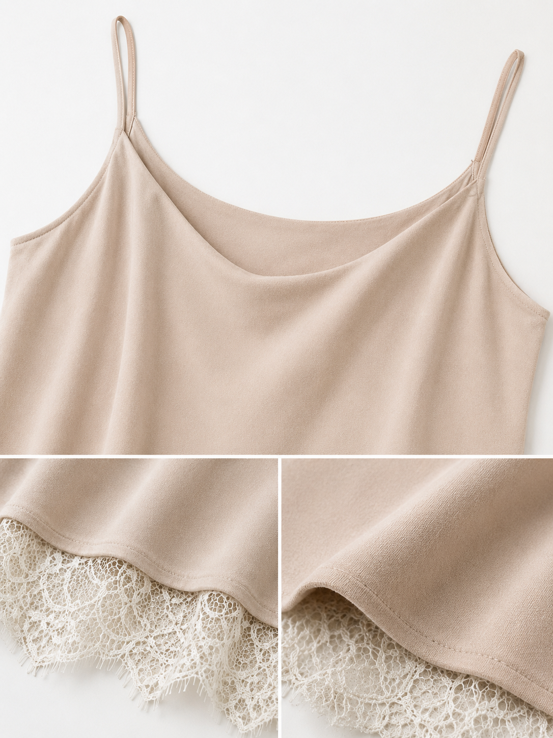Camisole-Top aus rosafarbener Spitze
