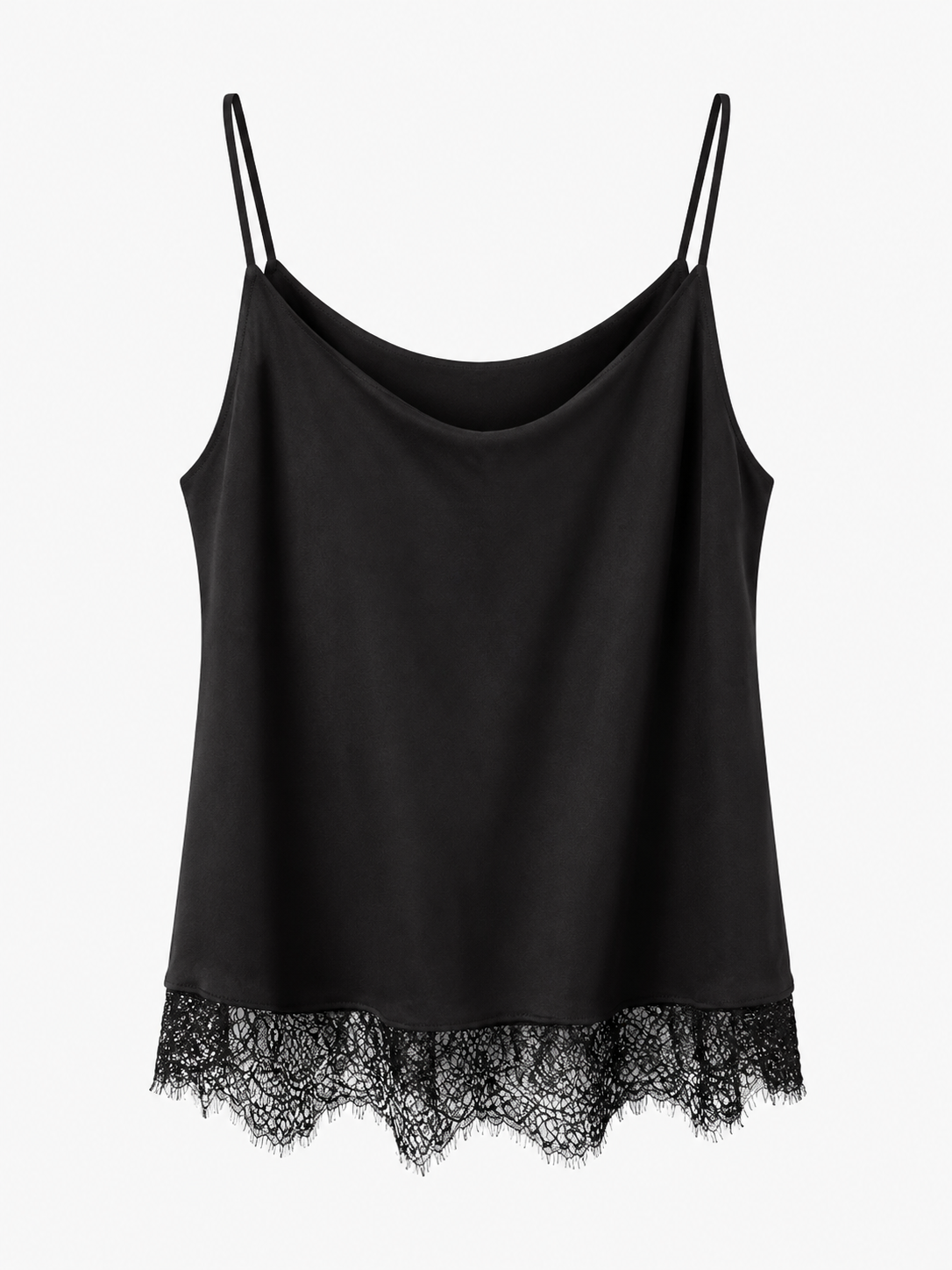 Haut caraco en dentelle noire