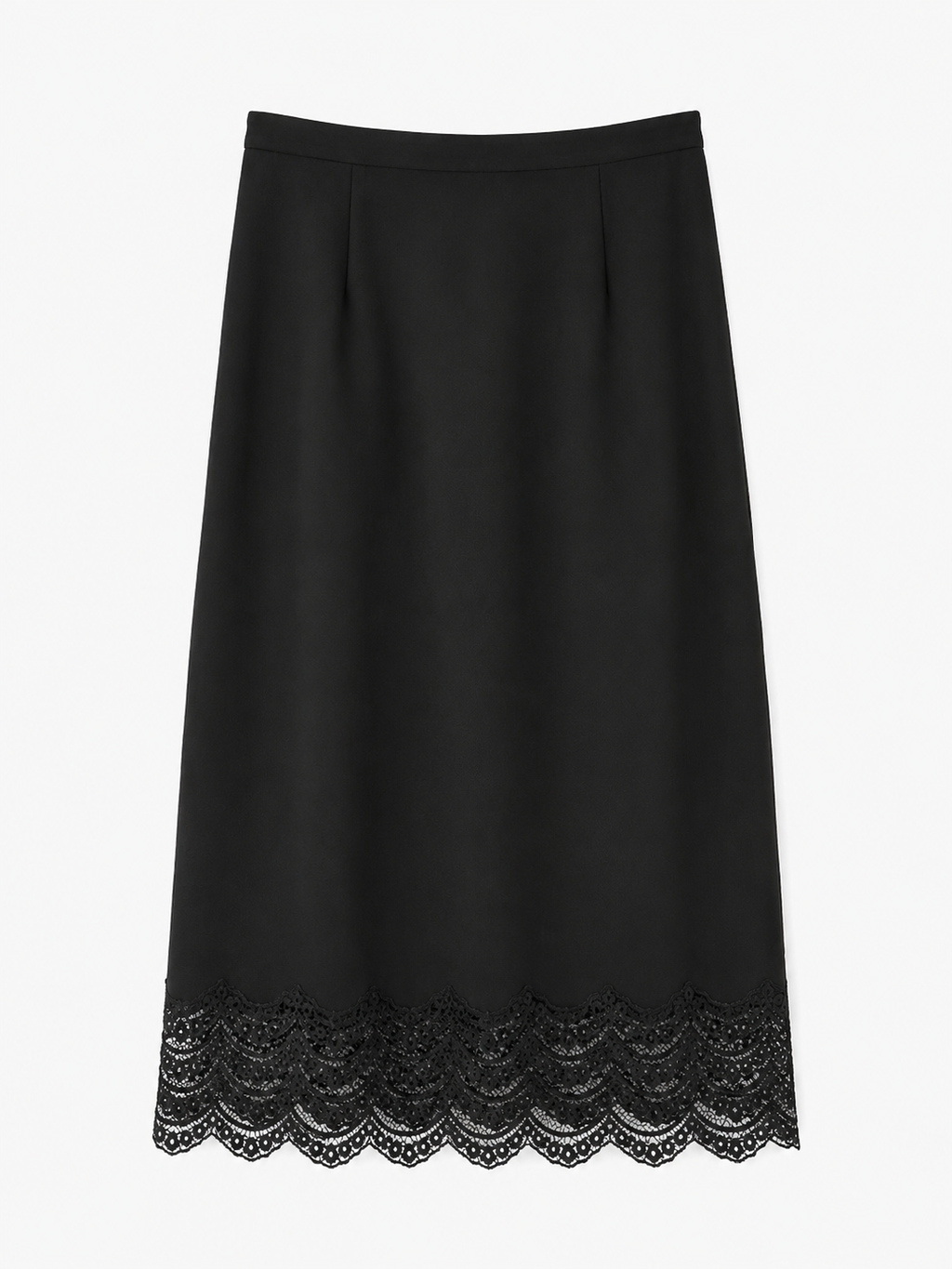 Noir Lace Midi Skirt