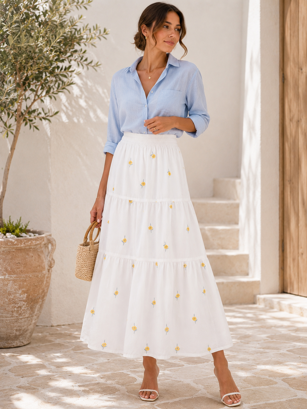 Daisy Bloom Maxi Skirt