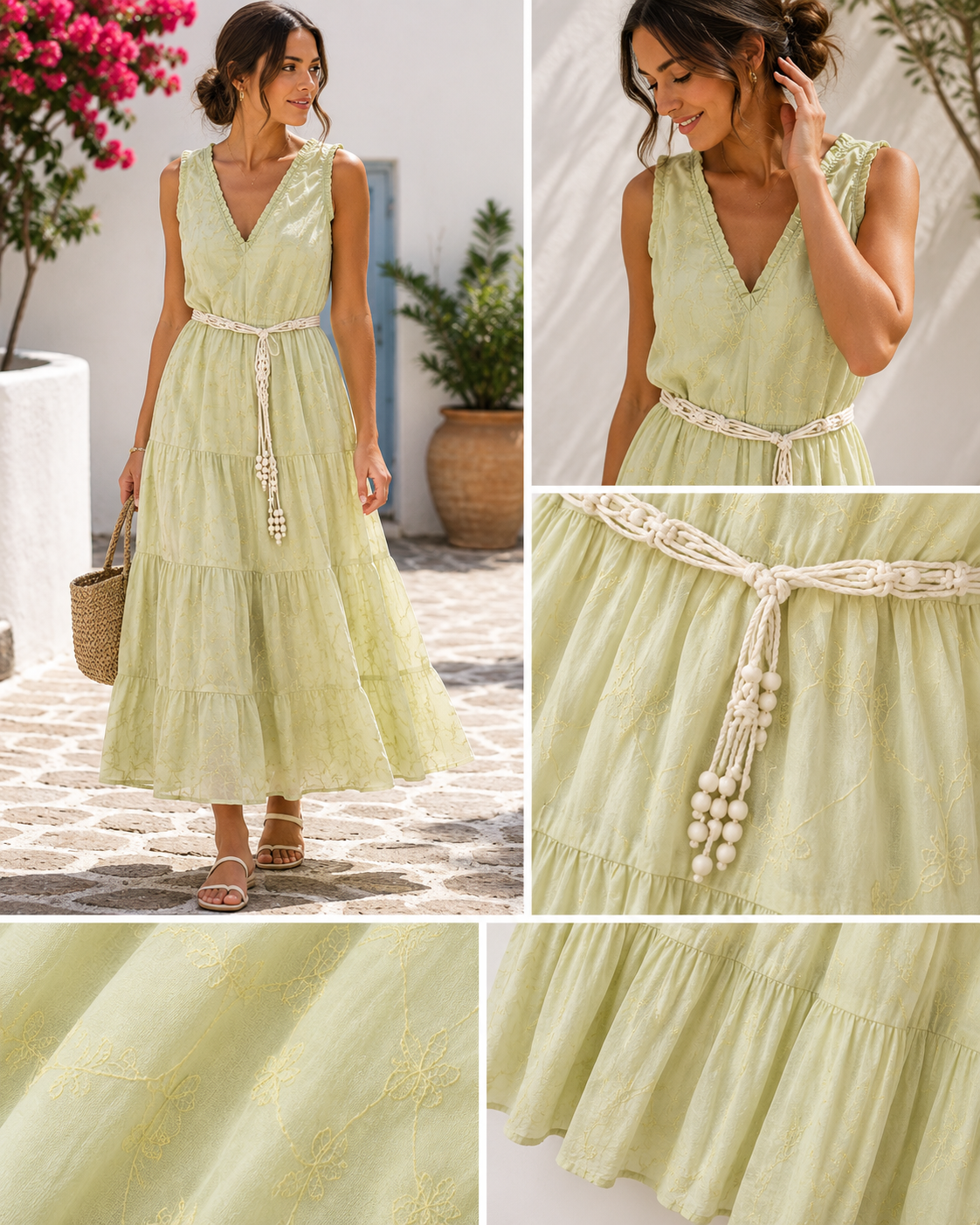 Luna Lime Midi Dress