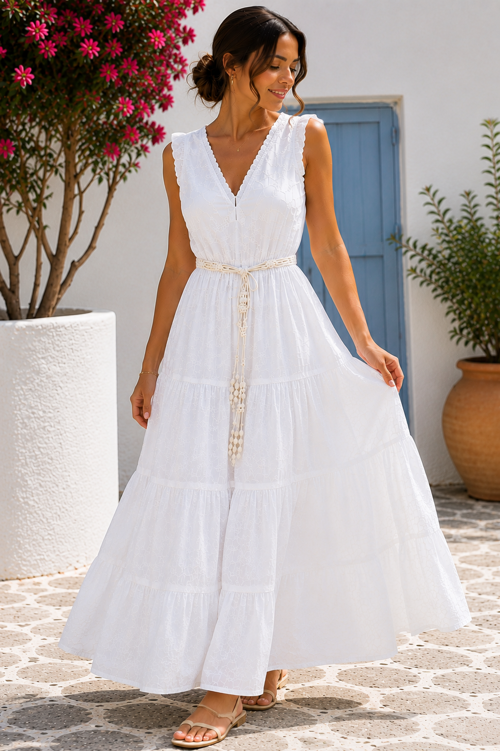 Ivory Grace Midi Dress