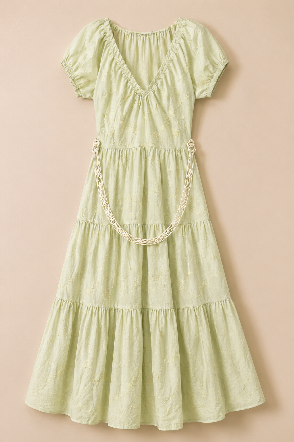 Luna Limetten-Midikleid