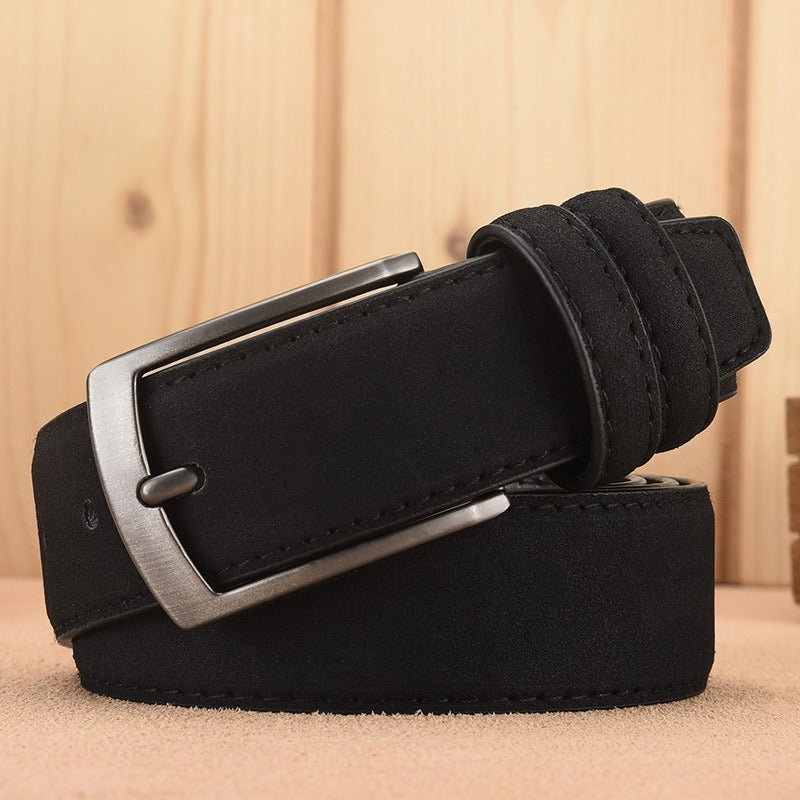 Men's suede leather belt